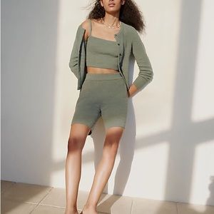 Madewell Halstead Green Heather Sweater